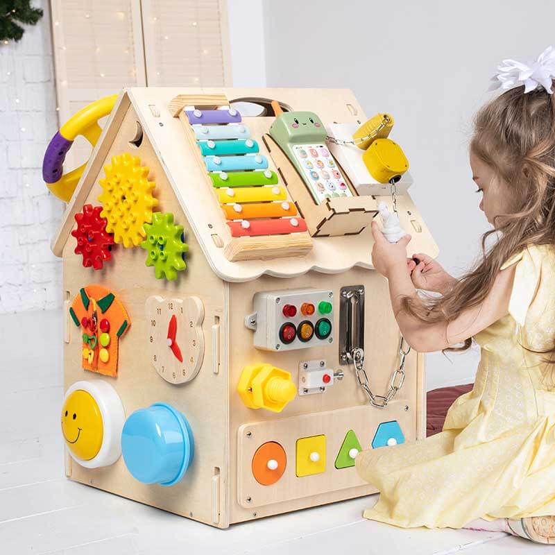 RE- Montessori Wooden Busy House