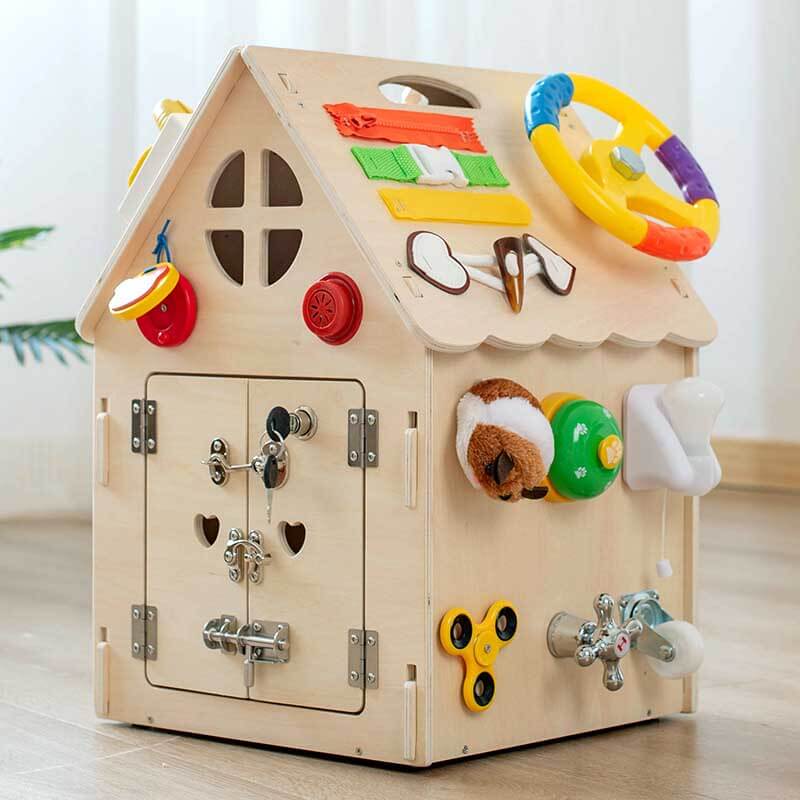 RE- Montessori Wooden Busy House