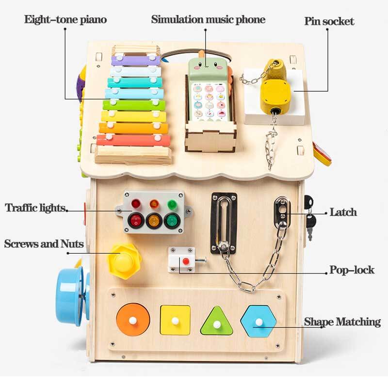 FG- Montessori Wooden Busy House