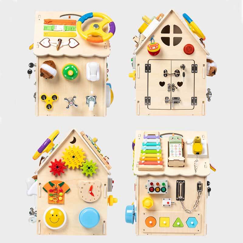 RE- Montessori Wooden Busy House