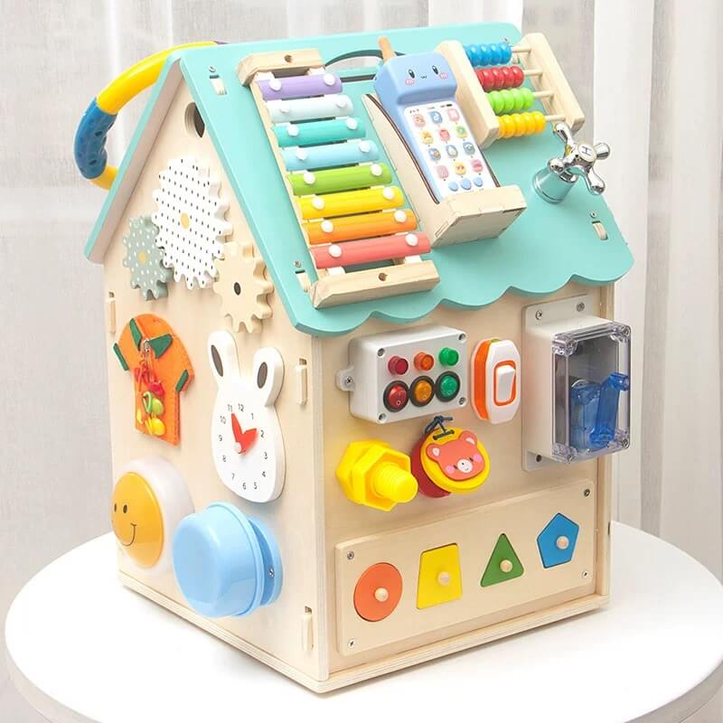 FG- Montessori Wooden Busy House