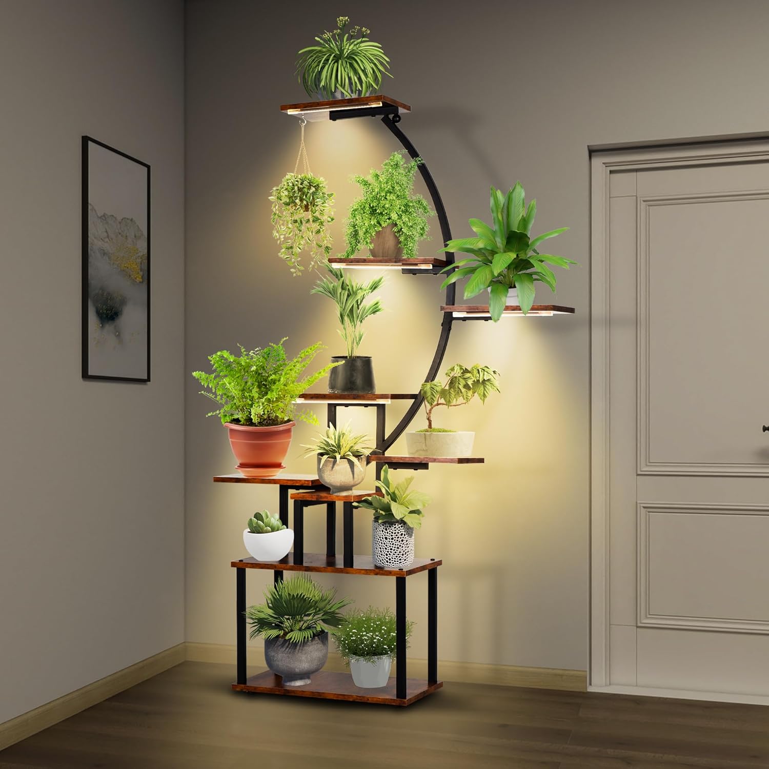 RS-🌿 Nine-Tiered Flower Stand with Grow Lights ✨