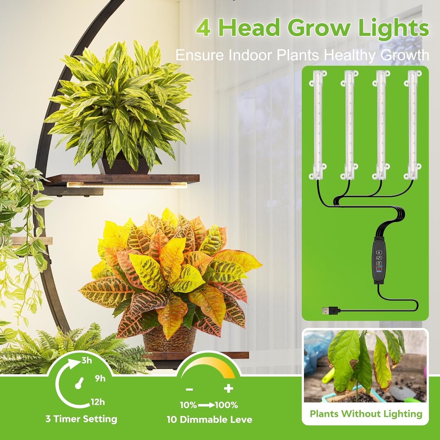 BC-🌿 Nine-Tiered Flower Stand with Grow Lights ✨