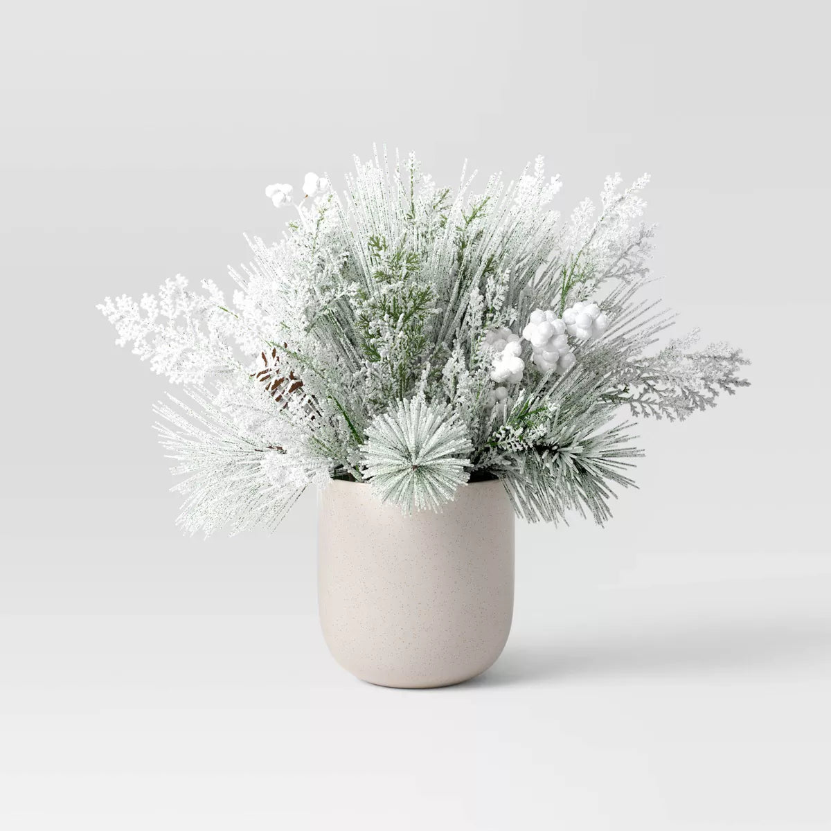 Large Snowy Artificial Plant Arrangement