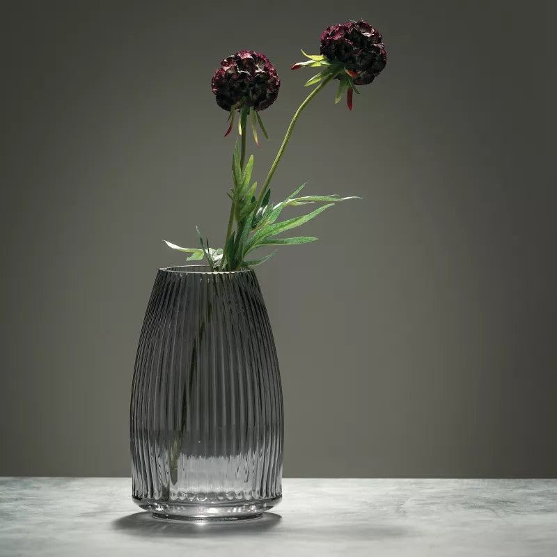 Ribbed Glass Vase