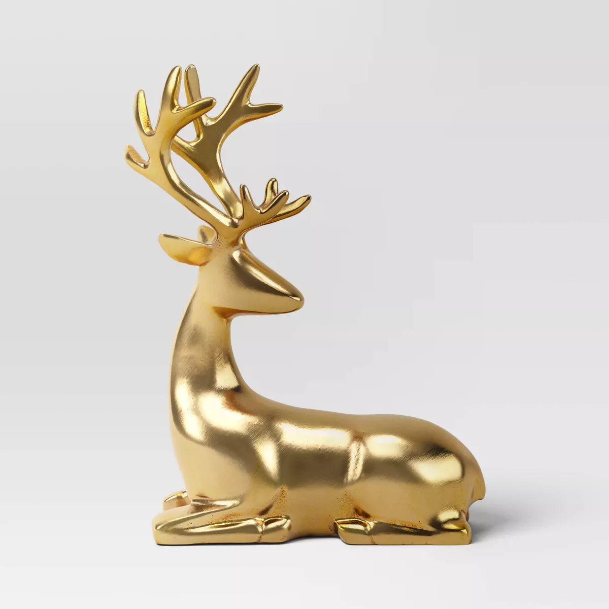 Golden Sitting Christmas Reindeer