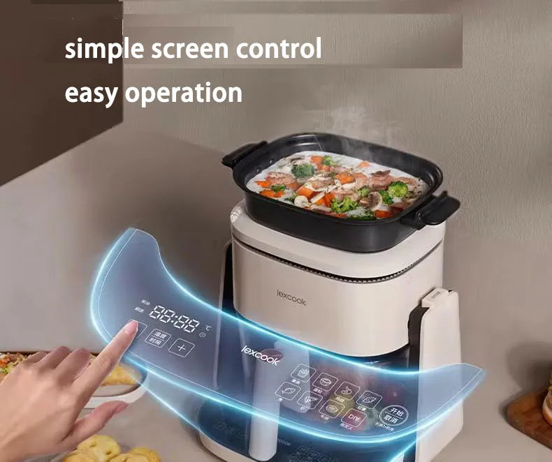 Customized Rotatable Air Fryer and Cooker with High Quality Transparent Glass