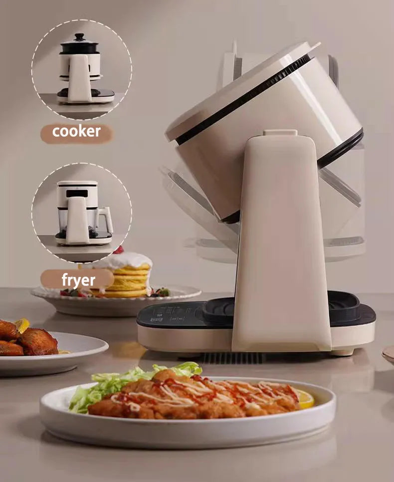 Customized Rotatable Air Fryer and Cooker with High Quality Transparent Glass