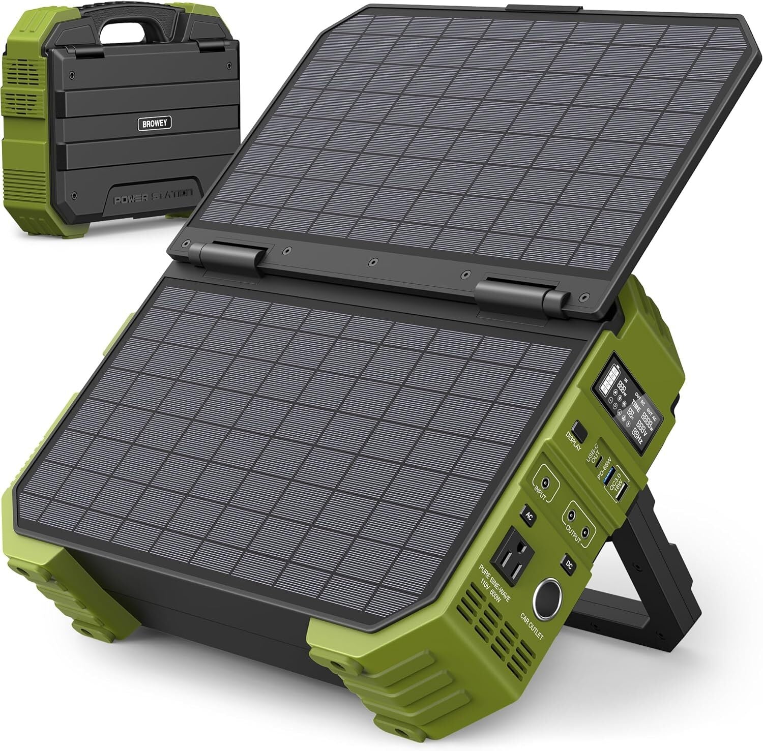 KU-Portable Power Station with Built-in Solar Panel