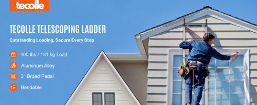 Telescopic Ladder - Max (5.6 meters) & 181 kg.